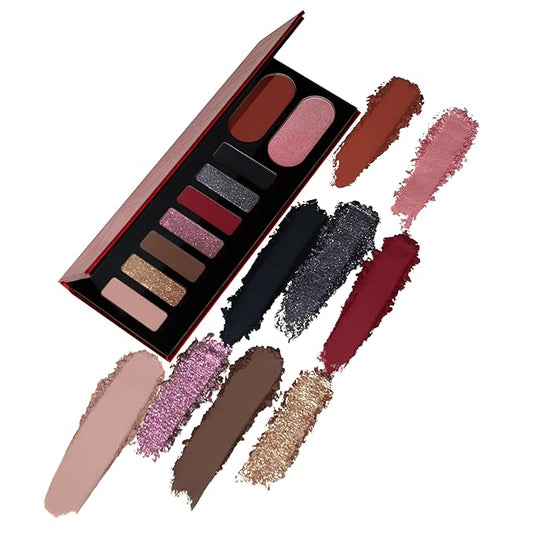 Chokehold Palette – Vegan Eyeshadow Palette with Blush & Highlighter, 7 Highly Pigmented Matte & Shimmer Shades, Cruelty-Free Makeup Palette