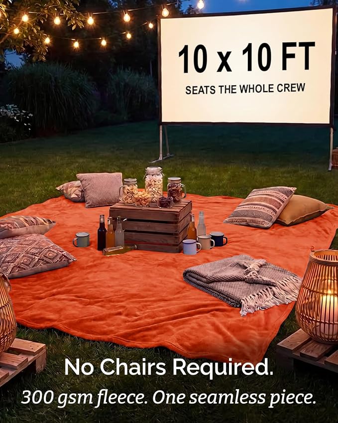 Ultra Soft Fleece Blanket Oversized King Size - Flannel Fleece Luxury Blanket - Lightweight for Couch Bed Chair - Thick, Warm and Breathable - All Season Cozy, Burnt Orange