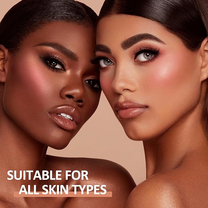 6PCS Cream Contour Stick Kit,Matte Waterproof Blush Highlighter Bronzer Contour Stick with Makeup Sponge,Non-greasy Creamy Travel Size Contouring Stick Makeup Set for Face,Suitable for All Skin Types