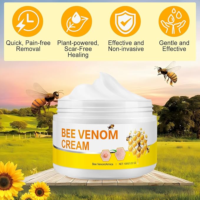 Bee Venom Cream for Face & Body – Hydrating Moisturizing Cream for Dry Skin, Soothing Lotion 3.52 oz
