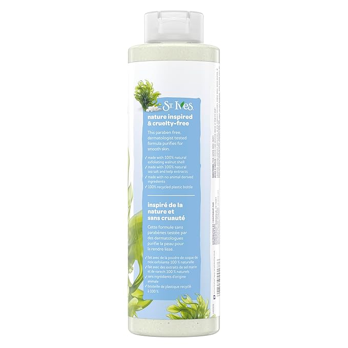 St. Ives Sea Salt & Pacific Kelp Exfoliating Body Wash 22 Fl Oz (Pack of 2)