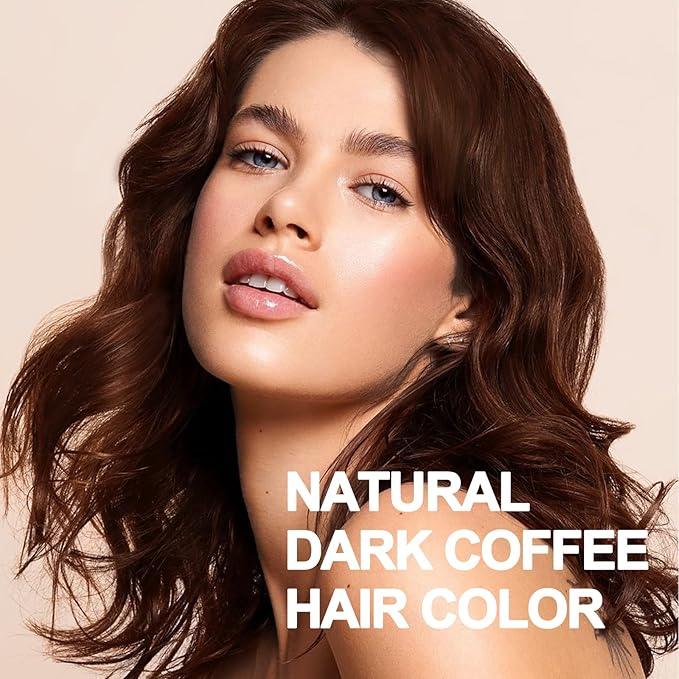 Agthyuve Hair Dye Shampoo 3 in 1, Dark Brown Hair Dye 16.9 FL Oz, Hair Shampoo, Semi-Permanent Hair Color Shampoo, Lasts 30 Days (Dark Brown)