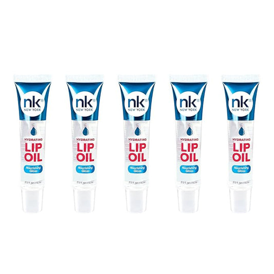 Nicka K Hydrating Lip Oil Nourishing Glass (GLOSS-5PK)