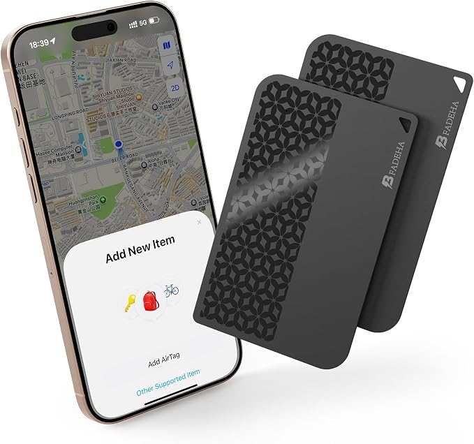 2026 Apple MFi Certified Wallet Tracker Smart Card for Find My iPhone Ultra Thin Air Tracker Tag for Travel, 5 Years+ Staying Power, IP69 Waterproof, Key Finder & Item Locator for Keys, Bags, Passport
