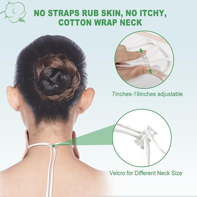 2PCS Castor Oil Pack, DEROWN Caster Oil Packs for Thyroid, Less Mess Made of Organic Cotton Flannel & Waterproof PUL, Reusable Massage Castor Oil Pack Kit with Anti Oil Leak Design (Oil Not Included)