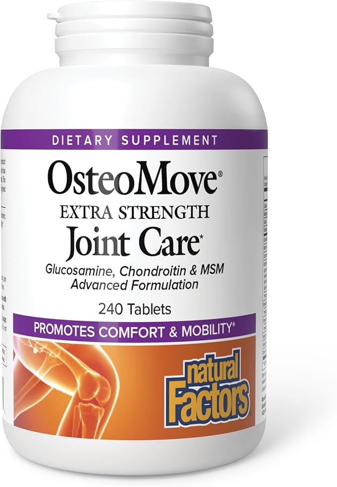 Natural Factors, OsteoMove Joint Care, Extra Strength Support for Joint and Bone Health, Non-GMO, 240 tablets (120 servings)