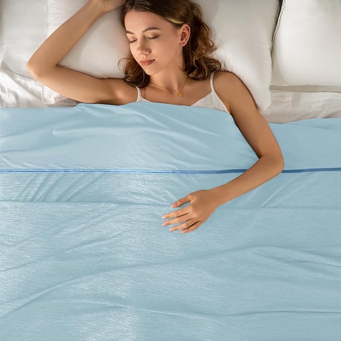 Cooling Blanket King Size 90"x108" for Hot Sleepers Summer Blanket | Absorbs Heat Cold Summer Blanket for Night Sweats & Menopause Q-Max>0.5 Lightweight Breathable Soft Double-Side Cooling