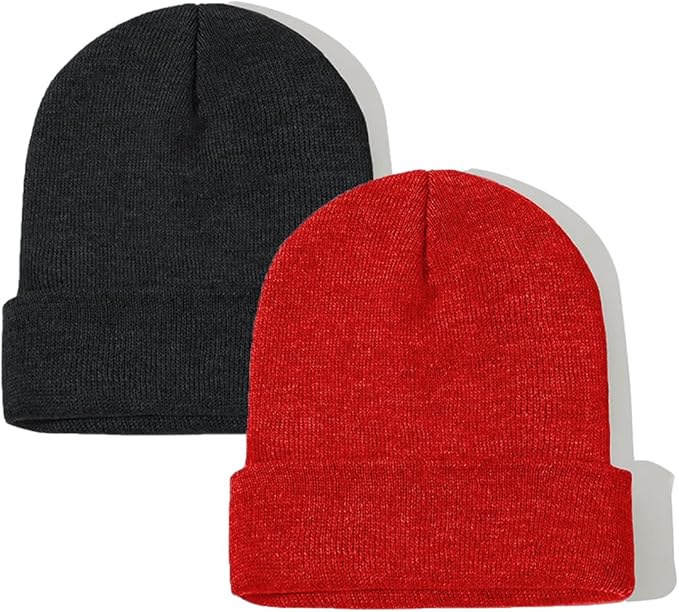 ZOORON Beanie for Women Men Ski Watch Cap Cuffed Plain Skull Knit Hat Soft Fisherman Winter Hat