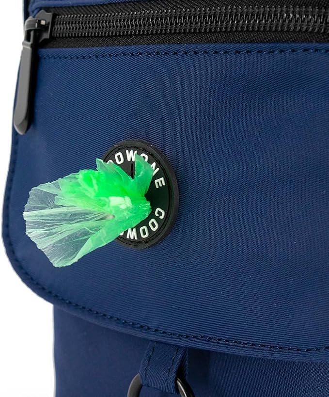 Dog Walking Bag Crossbody Waterproof & Lightweight Treat Pouch for Pet Training, Puppy Treat Tote, Dog Mom Purse (Navy Blue 1.0)