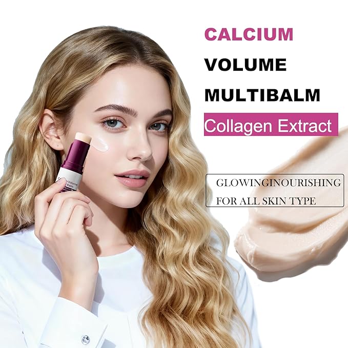 2PCS Calcium Multi Balm Stick -Collagen Moisturizing Balm Stick for Face,Eyes & Neck, Anti-Wrinkle Eye Cream, Wrinkle Core Sticks For Firming Skin, Hydrating, Anti-aging