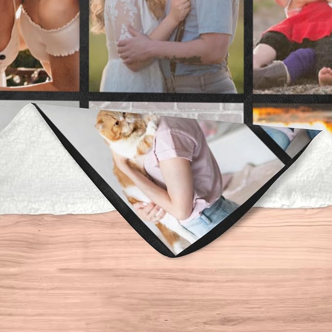 inkArts Custom Blanket with Photo, Personalized Blanket, Customized Photo Blankets, Customizable Picture Blankets, Anniversary Photo Gifts for Women Men Her Him Girlfriend Boyfriend Wife Husband
