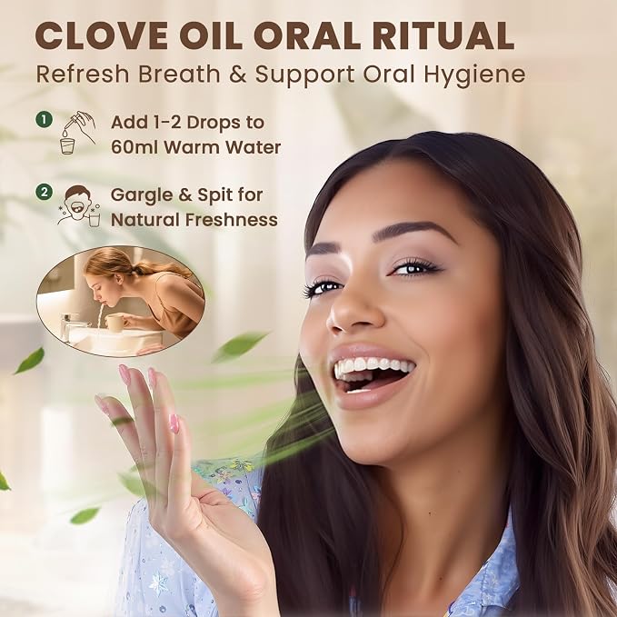 HIQILI Clove Essential Oil Large Capacity for Skin Care and Aromatherapy | Suitable for Home Use, Hotel, Beauty Salon, SPA, Oral Care, DIY Studio – 500ml / 16 fl oz