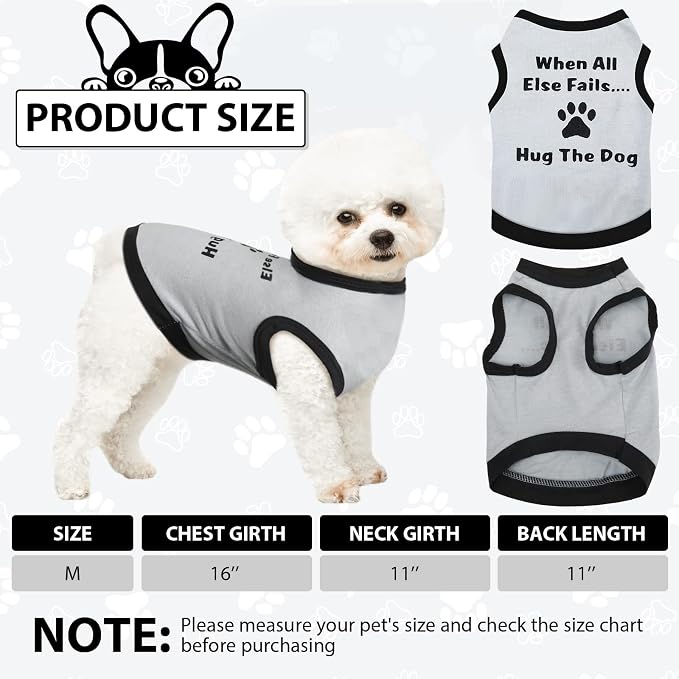 8 Pieces Dog Shirts Boy Funny Printed Puppy Clothes Summer Male Soft Dog Clothes Breathable Pet T Shirts Outfits Puppy Clothing Fit for Small and Medium Dogs(Medium)