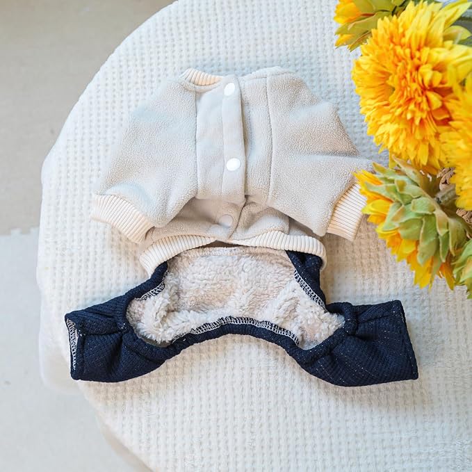Dog Stylish Overalls Comfortable Puppy One Piece Outfits Summer Bib Overalls for Small Dogs Cute Pet Jumpsuit Onesie Chihuahua Yorkies Birthday Holiday Clothes Costume