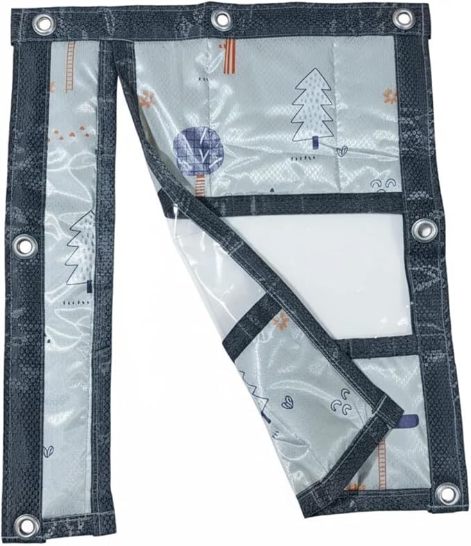 Dog Door Flap, Insulated Windproof Magnetic Replacement Pet Door Cover with Clear Window & Weighted Bottom Bar,for Dog Houses, Cat Houses, and Other Pet Shelters, (19.7 * 23.6)