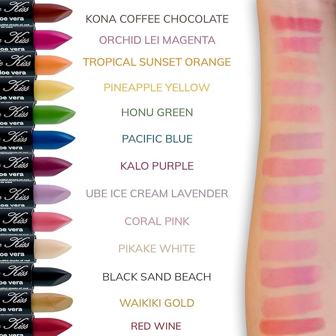 Magic Kiss Color Changing Matte Lipstick set, Long Lasting Nutritious Lips Moisturizer Magic Temperature Color Change Lip Balm with Aloe Vera PH Lipstick MADE IN USA (2 Pack - Gold & Purple)