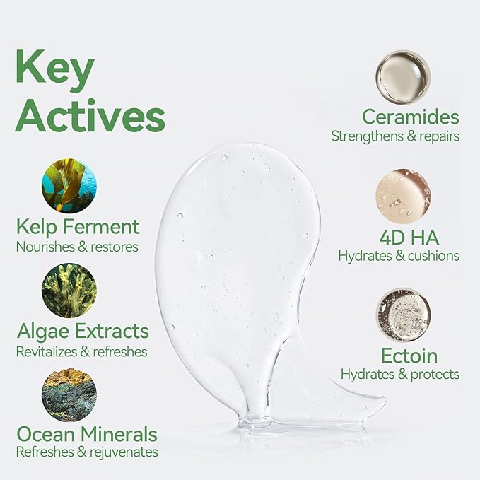 Tintark Marine Renewal 1 Hydrogel Under Eye Patches (28 Pairs), Oceanic Barrier Recovery & Deep Hydration Eye Mask with Kelp Ferment, Ectoin & Ceramides - Soothing Treatment for All Skin Types