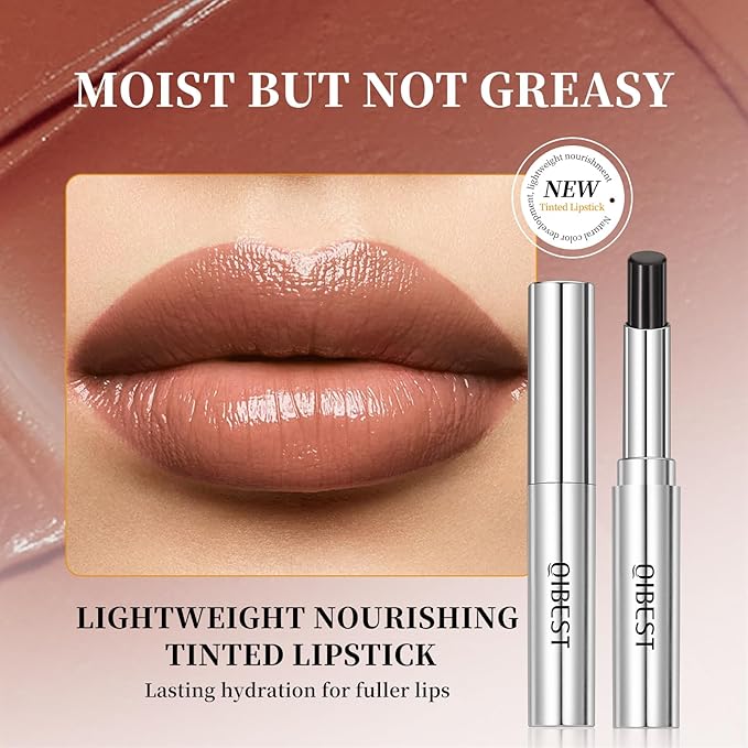 Dulele 2PCS Tinted Lip Balm Honey Lipstick Set, Black and Pink Honey Lipstick, Moisturizing Jelly lipstick Lip Care for Repairing Dry Lips