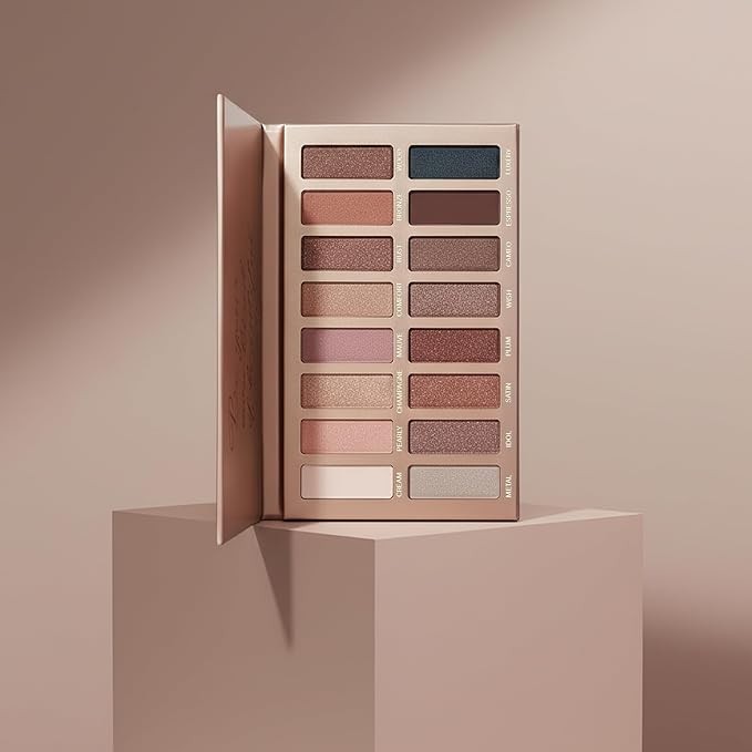 Lamora Eyeshadow Palette Makeup - Eye Makeup Palette with 16 Highly Pigmented Matte & Shimmer Shades - Vegan & Blendable
