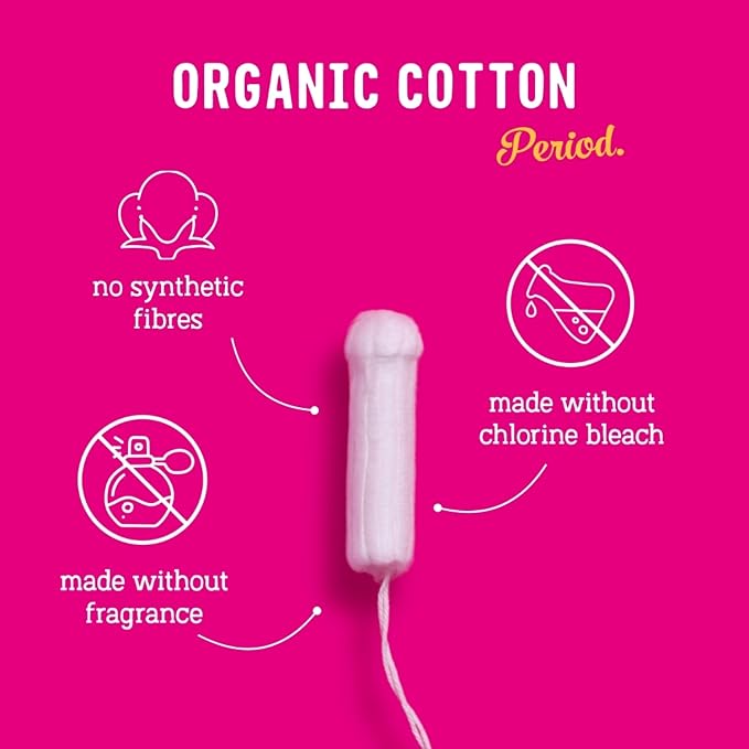 Flo - Organic Cotton Tampons for Women - 16 Pack (8 Regular, 8 Super) - Leak Proof - No Synthetic Fibers, Chlorine Bleach, or Added Dyes - Non-Applicator - Feminine Care - Vegan & Cruelty Free