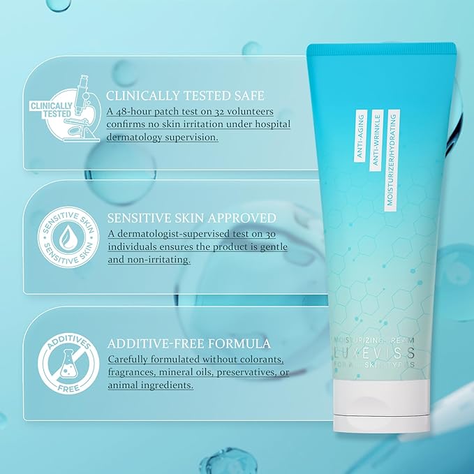 Advanced Crepey Skin Repair Cream – Anti-Wrinkle & Sagging Firming Moisturizer for Face, Neck, Chest, Arms & Body, Deep Hydration for Smoother, Firmer-Looking Skin, 3.35 Oz