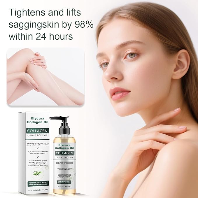 Collagen Lifting Body Oil, Shower Hydrating Shower Oil Helps Soften Appearance Of Crepey Skin, Quick-absorbing Shower Body Oil For Women 3.38 Fl.oz (1pc)