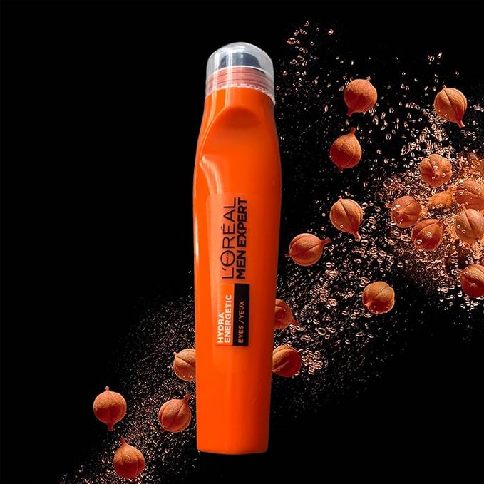 L'Oréal Men Expert Hydra Energetic Eye Roll-On, With Vitamin C*, Anti-Fatigue Formula Reduces Appearance of Dark Circles, [10ml]