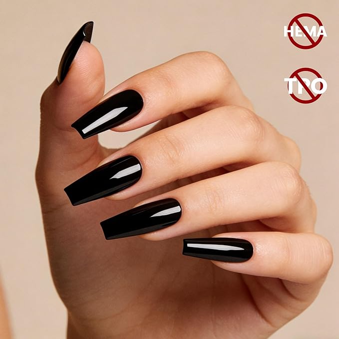 YTD Likomey Black Gel Nail Polish,15ml Salon Home DIY Manicure and Pedicure Fall Winter UV Color Varnish,0.5 Fl Oz CS002
