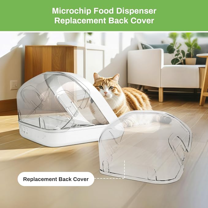 Rear Cover for Automatic Microchip Pet Feeder-Prevents Stubborn Pets from Taking Food from the Back of the Feeder (1 Pack)