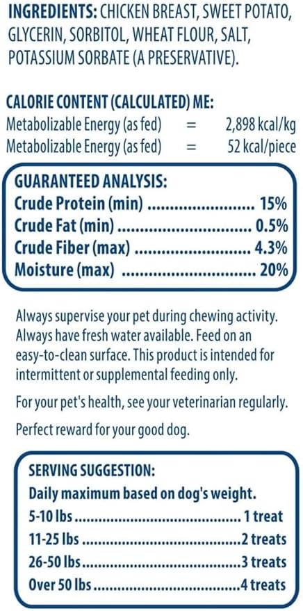 Golden Rewards Dog Treat Sticks Made with Real Chicken and Sweet Potato, No Artificial Colors or Flavors, No Corn or Soy, for Adult Dogs, 16 oz Bag with Bone Waste Bag Dispenser and Roll