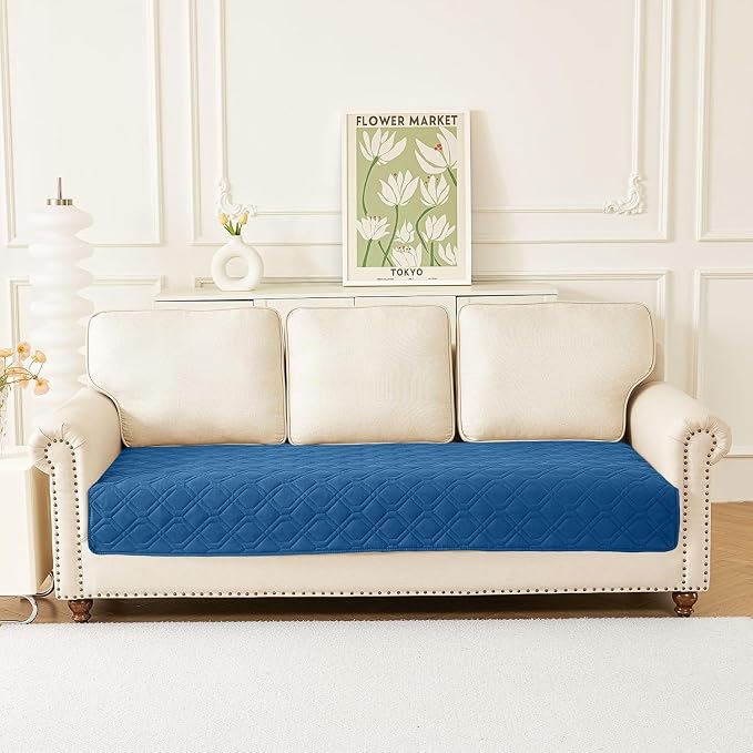 Waterproof Dog Bed Blanket - Soft Pet Blanket & Sofa Cover for Dogs | Reversible Washable Furniture Protector, Couch Covers for Pets (30x70 Inch, Navy Blue/Navy Blue)