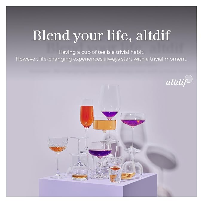 ALTDIF Sweet Rose Black Tea Chandelier Tea Bag Set – Bright & Fragrant Black Tea with Muscat, Rose, and Citrus Notes – Luxury Tea Set for Celebrations, Tea Aids, and Tea Cocktails - 8 Pyramid Teabags