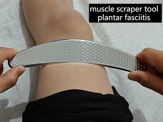 Muscle Scraper Tool Set, Stainless Steel IASTM Tools,Scraping Tool Physical Therapy Massage Kit with Storage Case(4pcs)