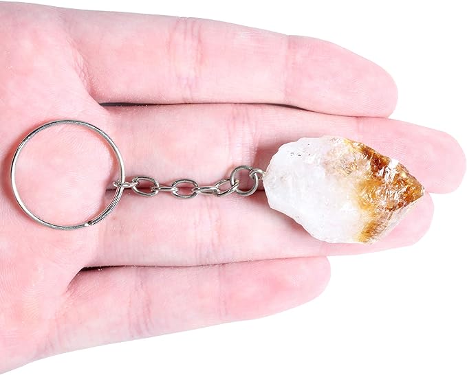 Keychain Natural Raw Stone - Crystal Healing Keychains - Healing Crystals - Reiki Chakra Healing