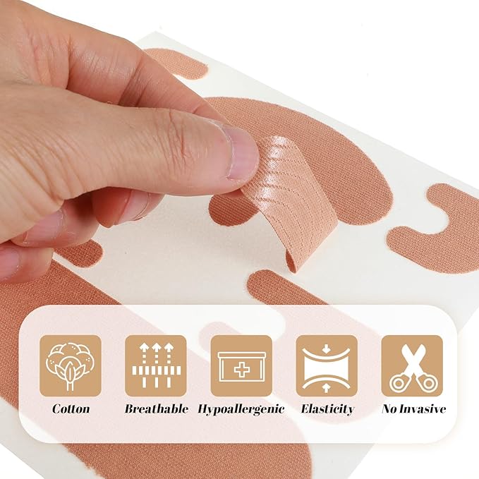 10Pcs Facial Patches Face Tape, Non-Invasive Wrinkle Tape for Face, Japanese Faces Tapes,Overnight Wrinkle Remover, High Elasticity Multifunctional Wrinkles Forehead Eyes Faces (Beige, 2.5cm)