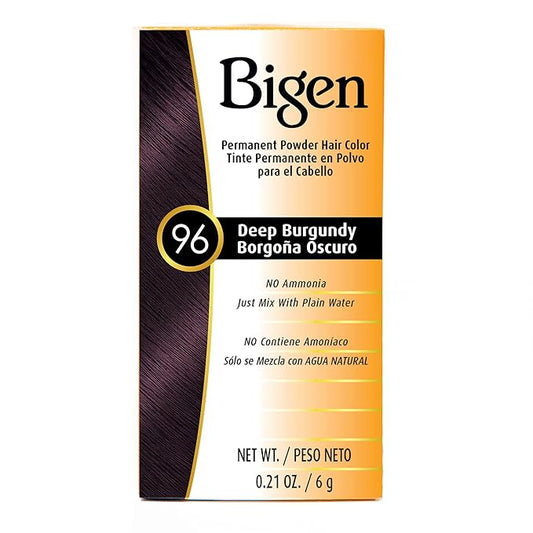 #96 Deep Burgundy Bigen Permanent Powder - 12 Pack