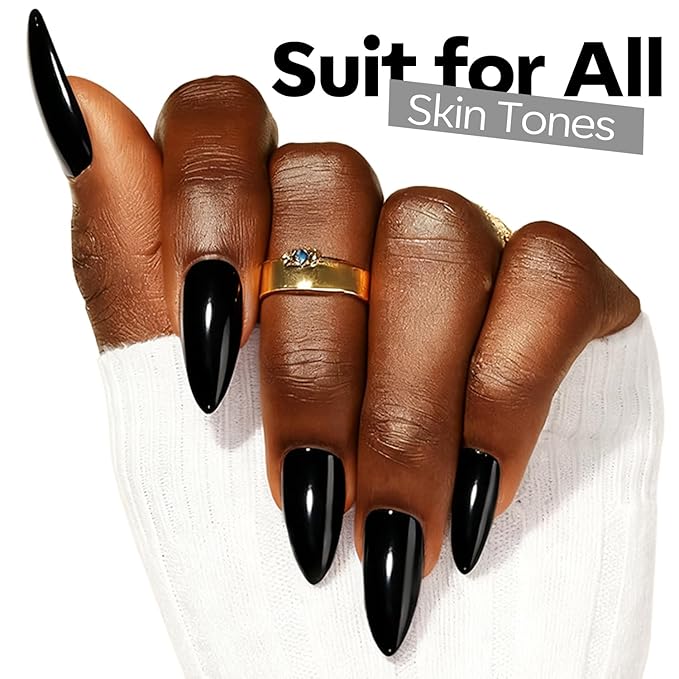 modelones Gel Nail Polish Black Gel Polish Black Nail Polish Soak Off No Peel Thickening Nail Art Manicure for Girl 15 ML
