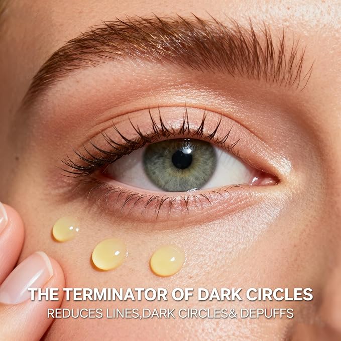 Retinol Eye Cream with Niacinamide, Hyaluronic Acid & Vitamin E – Hydrating Under Eye Cream for Visible Dark Circles, Wrinkle Appearance & Under-Eye Fullness, Anti Aging