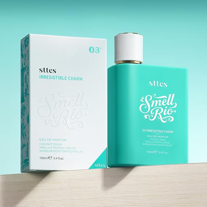 Sttes Smell Rio Perfume 03# (Irresistible Charm) Perfume for Women – Long-Lasting Hair Coconut, Vanilla & Toasted Praline Notes – Sweet Scentual Fragrance Eau de Parfum 100ml (3.4 fl oz)