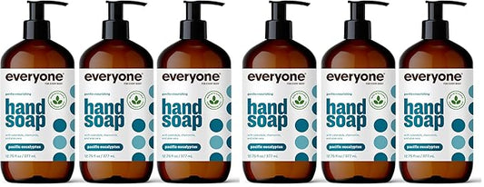 Everyone Liquid Hand Soap,12.75 Ounce,Pacific Eucalyptus,made with Essential Oils for kitchen and bathroom,(Pack of 6)