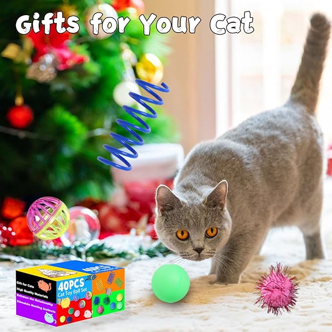 Cat Toys for Indoor Cats 40 PCS Kitten Toys