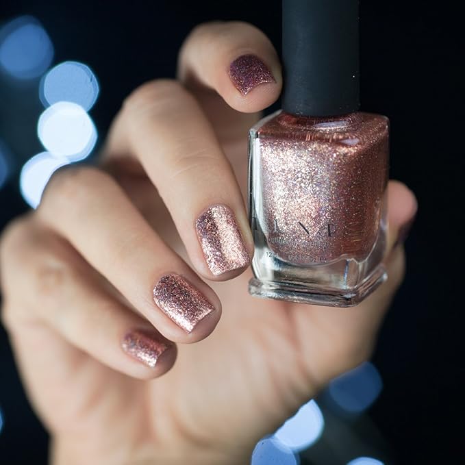 ILNP Juliette Holographic Nail Polish, Rose Gold