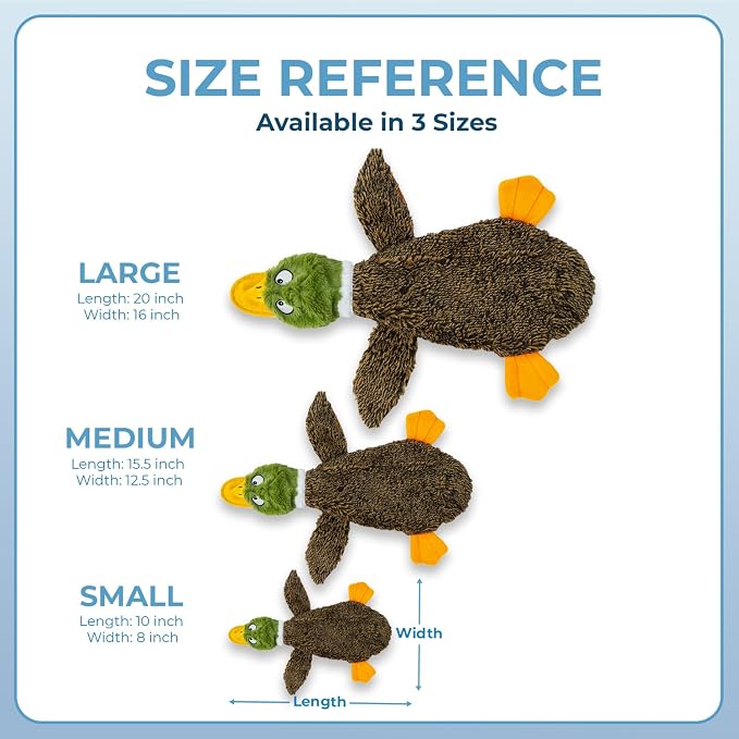 Best Pet Supplies Squeaky Dog Toys with Soft Durable Fabric for Small, Medium and Large Pets Interactive Toy for Indoor Play, Supports Active Biting and Play - Wild Duck, Pig, Small