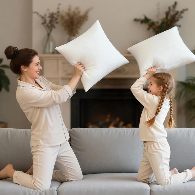 Phantoscope 12x20 Pillow Inserts, Throw Pillow Inserts for Couch, Pack of 2 | 100% Virgin Fiber Hypoallergenic Lumbar Pillow Soft Throw Pillow Inserts, Lightweight Throw Pillows for Couch Bed Pillows
