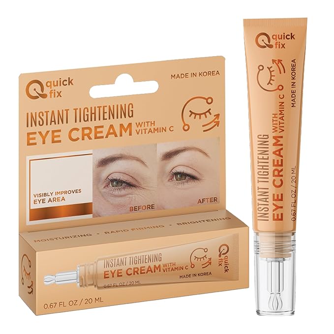 Quick Fix Vitamin C Instant Eye Tightener – Under Eye Cream for Dark Circles, Puffiness & Bags – Dermatologist Tested, Anti-Aging, Korean Skin Care – Vegan, Clean Beauty, Cruelty-Free – .67 Fl Oz
