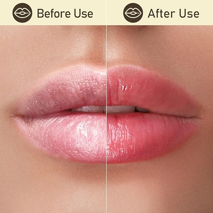 Tinted Lip Balm Flower Lipstick Tinted Lip Gloss Long Lasting PH Lipstick, Color Changing Lipstick Natural Chapstick, Glitter Pink Shade Lipstick, Purple Flower
