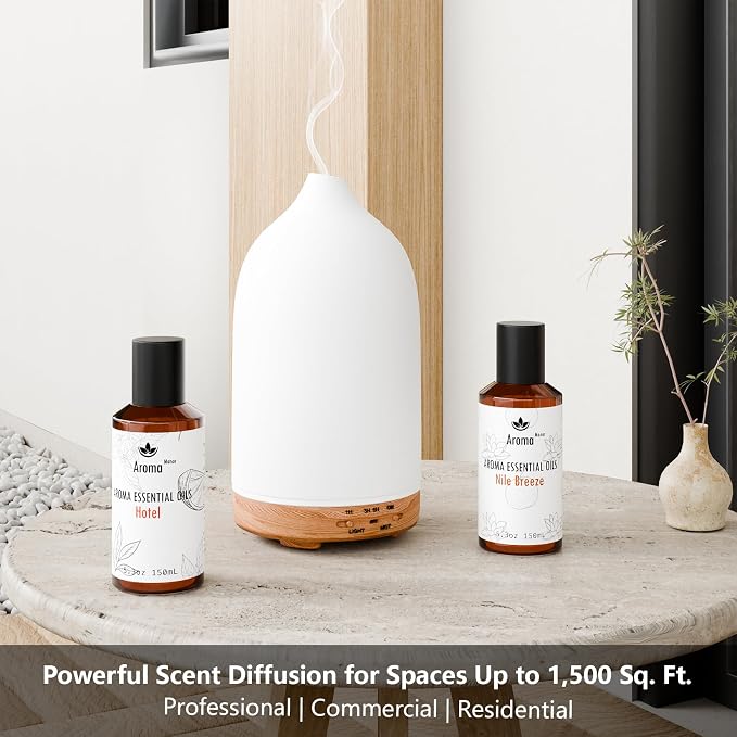 Hotel Scent Diffuser Oil - Paris Girl - Aroma Essential Oil Blends for Aromatherapy Diffuser Machine, Cedarwood, Elevate Large Room with Air Fresheners - 5.3fl oz