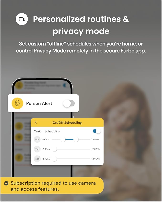 Furbo 360° Cat Camera [Paid Plan Required to Activate] | Stay connected with AI Cat & Home Safety Alerts, Auto-Tracking, Video History & 2-Way Audio. Plan Req. (3mo min)