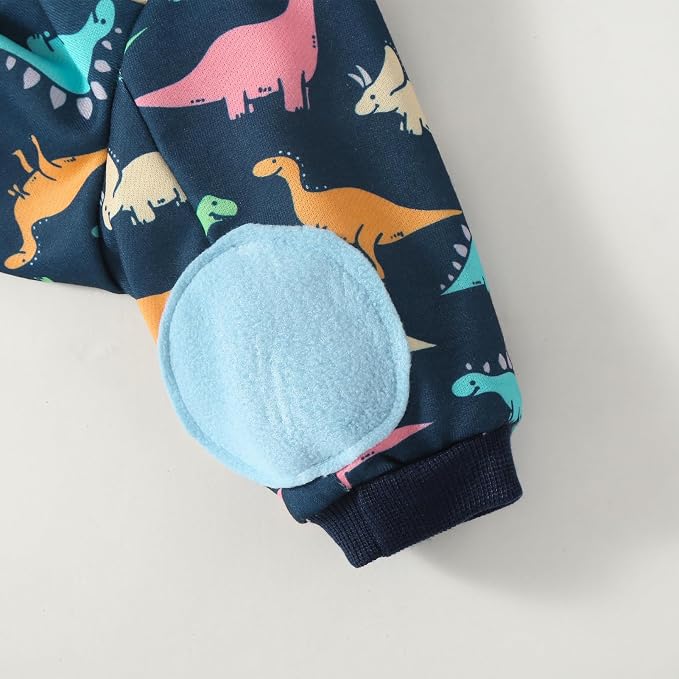 Dog Hoodie Pullover Sweatshirts Soft and Stretch Pets Clothes Navy Dinosaur Hooded for Medium Large Dogs（Navy Dinosaur XL）