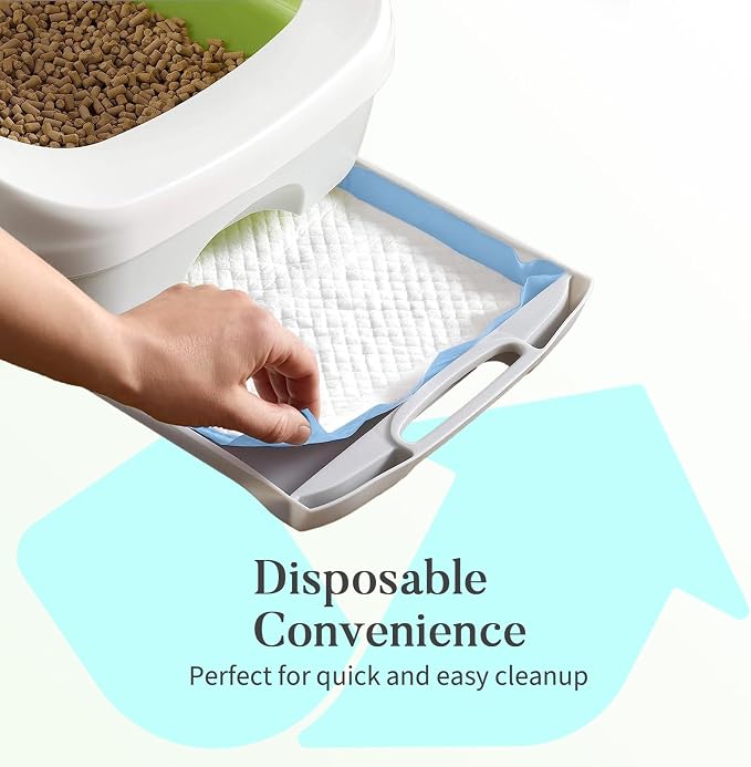 40 Count Cat Litter Pads for Tidy Cats Breeze System, Thickened Pee Pads for Cats, Super Absorbent Cat Pee Pad, Odor Control & Leak-Proof, Unscented 16.9x11.4 Inch